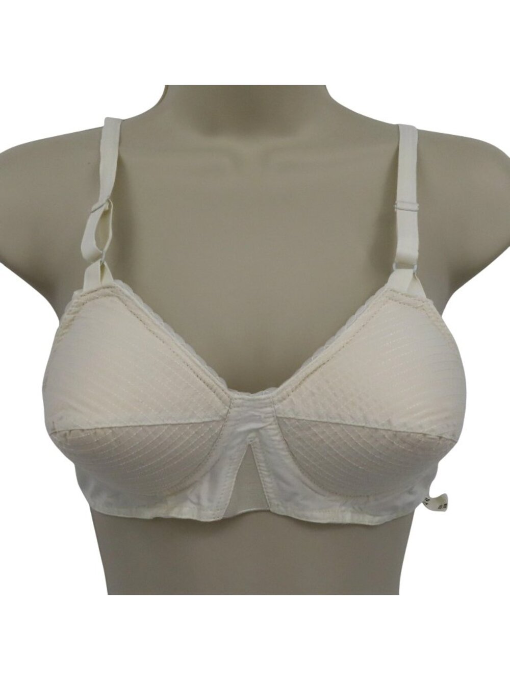 VTG Formfit Rogers 32B Bra Inflation White Padded Cone Bullet Pointy Rockabilly